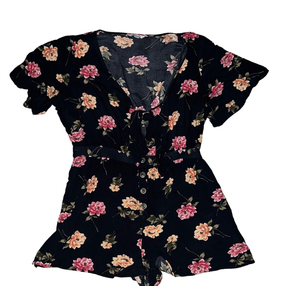 AE tie front romper